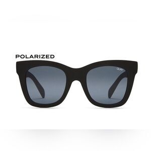 NWT Quay  AFTER HOURS Sunglasses Matte Black/Smoke Polarized 125